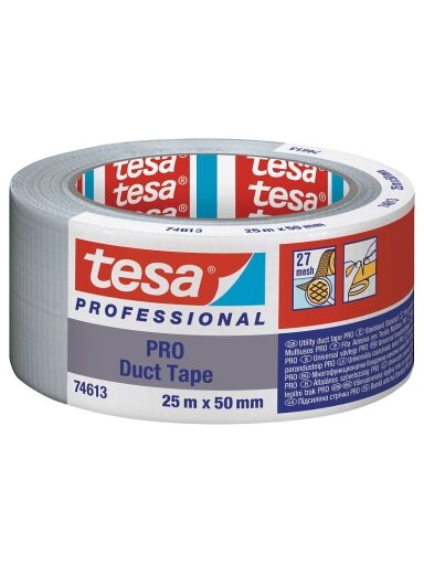 Audinio juosta TESA STANDART (pilka) 25m x 50mm 74613-00003-15