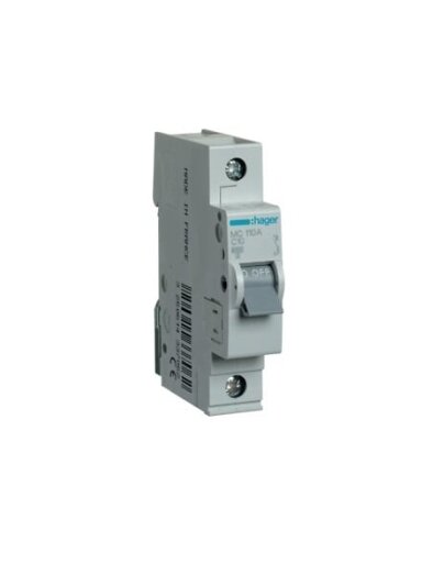 Automatinis jungiklis Hager MC110 (10A, 1P, 230V, 6kA)