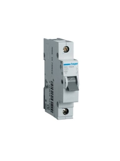 Automatinis jungiklis Hager MC132 (32A, 1P, 230V, 6kA)