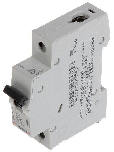 Automatinis jungiklis MCB RX3 Legrand 419137 (20A, 1P, 230V, 6kA)