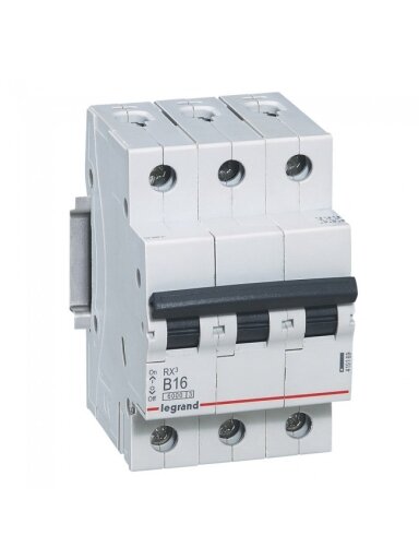 Automatinis jungiklis MCB RX3 Legrand 419169 (16A, 3P, 400V, 6kA)