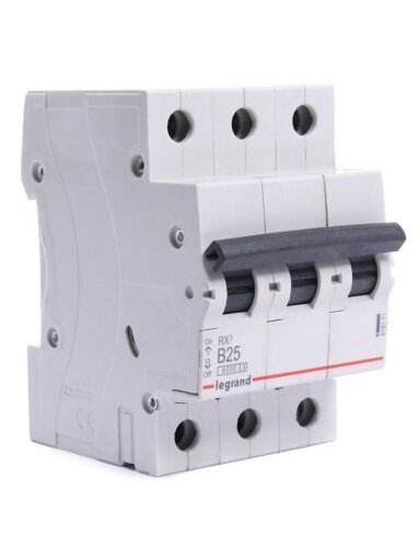 Automatinis jungiklis MCB RX3 Legrand 419171 (25A, 3P, 230V, 6kA)