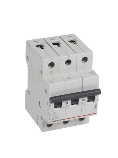 Automatinis jungiklis MCB RX3 Legrand 419233 (10A, 3P, 230V, 6kA)