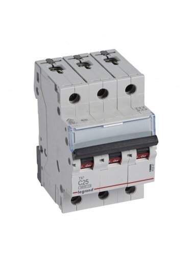 Automatinis jungiklis MCB RX3 TX 6000 Legrand 403547 (25A, 3P, 400V, 6kA)