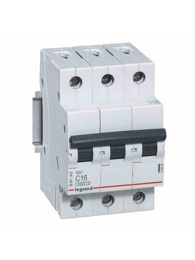 Automatinis jungiklis MCB RX3 Legrand 419235 (16A, 3P, 400V, 6kA) Automatinis jungiklis MCB RX3 Legrand 419235 (16A, 3P, 400V, 6kA)