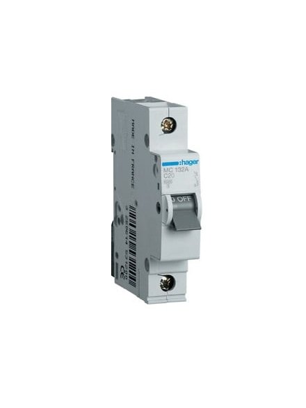 Automatinis jungiklis Hager MC132 (32A, 1P, 230V, 6kA) Automatinis jungiklis Hager MC132 (32A, 1P, 230V, 6kA)