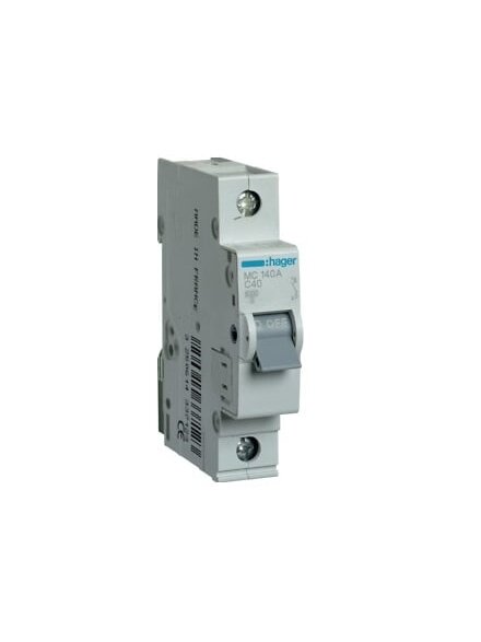 Automatinis jungiklis Hager MC140 (40A, 1P, 230V, 6kA) Automatinis jungiklis Hager MC140 (40A, 1P, 230V, 6kA)