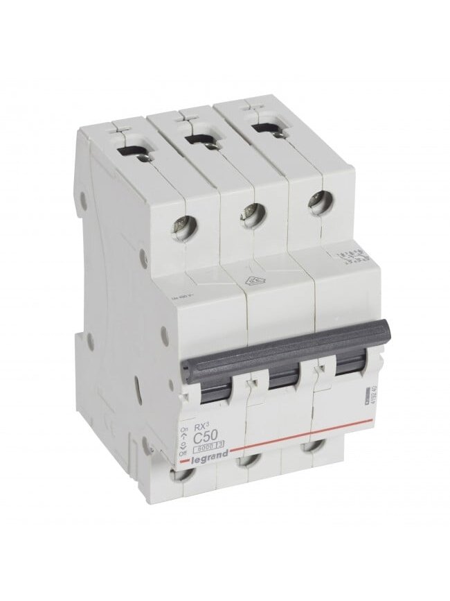 Automatinis jungiklis MCB RX3 Legrand 419240 (50A, 3P, 230V, 6kA) Automatinis jungiklis MCB RX3 Legrand 419240 (50A, 3P, 230V, 6kA)