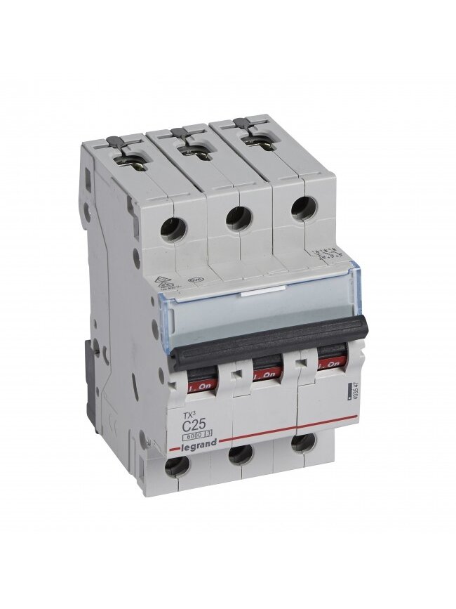 Automatinis jungiklis MCB RX3 TX 6000 Legrand 403547 (25A, 3P, 400V, 6kA)