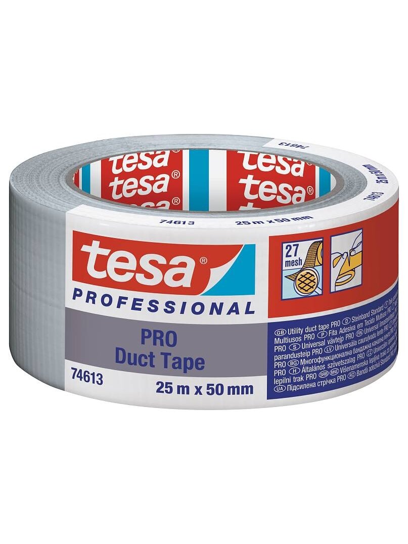 Audinio juosta TESA STANDART (pilka) 25m x 50mm 74613-00003-15