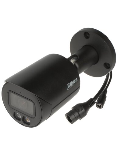 Dahua Bullet IPC-HFW2849S-S-IL-0280B-BLACK F2.8 (Juoda, 8MP 4K UHD, ~104°, IR+balta šviesa 30m, IP67)