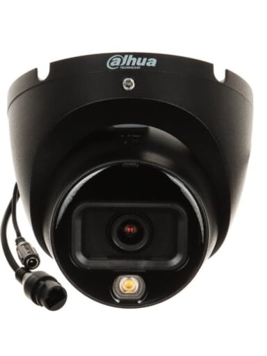 Dahua Dome IPC-HDW1639T-A-IL-0280B-S6-BLACK F2.8 (Juoda, 6MP, ~110°, IR+balta šviesa 30m, IP67)