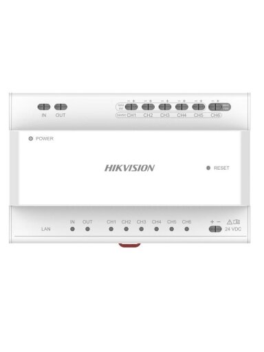 Dviejų laidų vaizdo/garso skirstytuvas Hikvision DS-KAD706Y-P
