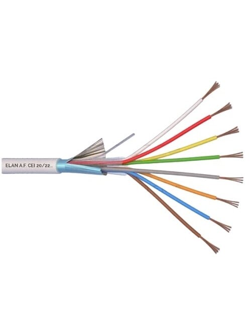 ELAN lūdytas, ekranuotas apsauginis kabelis 8x0.22