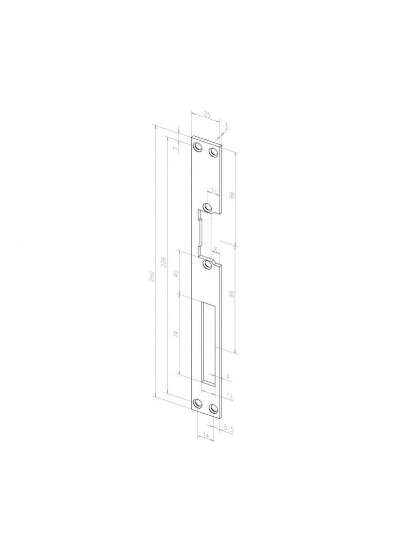El. sklendės juosta EFF EFF - ASSA ABLOY 02140 El. sklendės juosta EFF EFF - ASSA ABLOY 02140