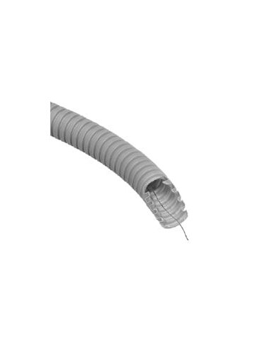 Gofruotas vamzdis pilkas D25 su viela Glob-El GL301W320 (be halogenų, 320N/5 cm, 50 m)