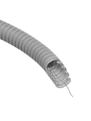 Gofruotas vamzdis su viela 40mm (behologenų, pilkas, 25m, 750 N/5 cm, D40) GLOB-EL  GL501W