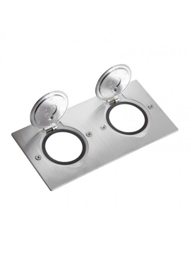 Grindinės dėžutės apdaila 2x2 mod. Legrand 089702 (nerūdijančio plieno)