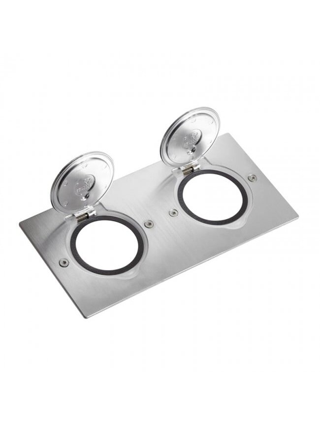Grindinės dėžutės apdaila 2x2 mod. Legrand 089702 (nerūdijančio plieno) Grindinės dėžutės apdaila 2x2 mod. Legrand 089702 (nerūdijančio plieno)