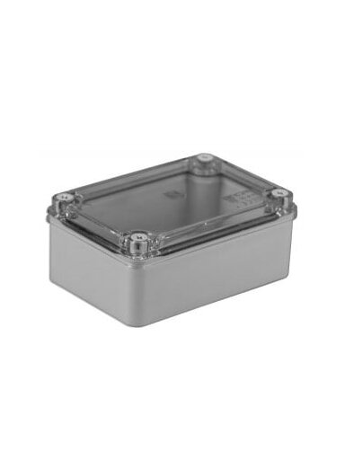Hermetinė dėžutė skaidriu dangteliu Pawbol S-BOX 216-P (pilka, 120x80x50)