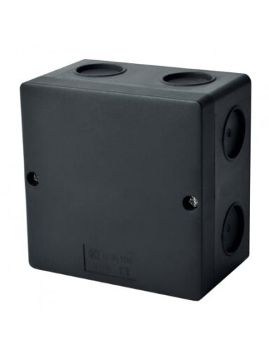 Hermetinė paskirstymo dėžutė Kopos KSK 100_FA (juoda, 101x101x63mm, IP66, UV atspari)