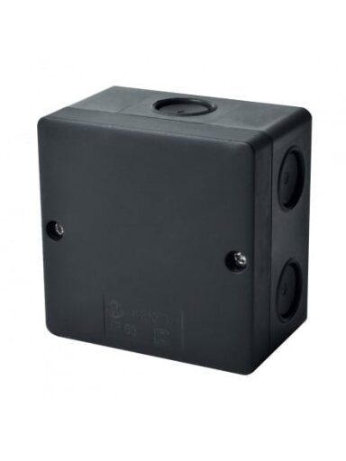 Hermetinė paskirstymo dėžutė Kopos KSK 80_FA (juoda, 81x81x54mm, IP66, UV atspari)