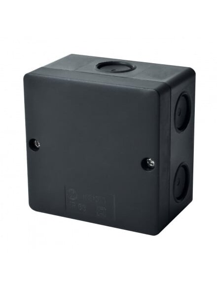 Hermetinė paskirstymo dėžutė Kopos KSK 80_FA (juoda, 81x81x54mm, IP66, UV atspari)