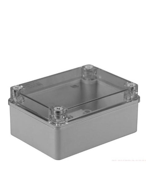 Hermetinė dėžutė skaidriu dangteliu Pawbol S-BOX 306-P (pilka, 150x110x70)