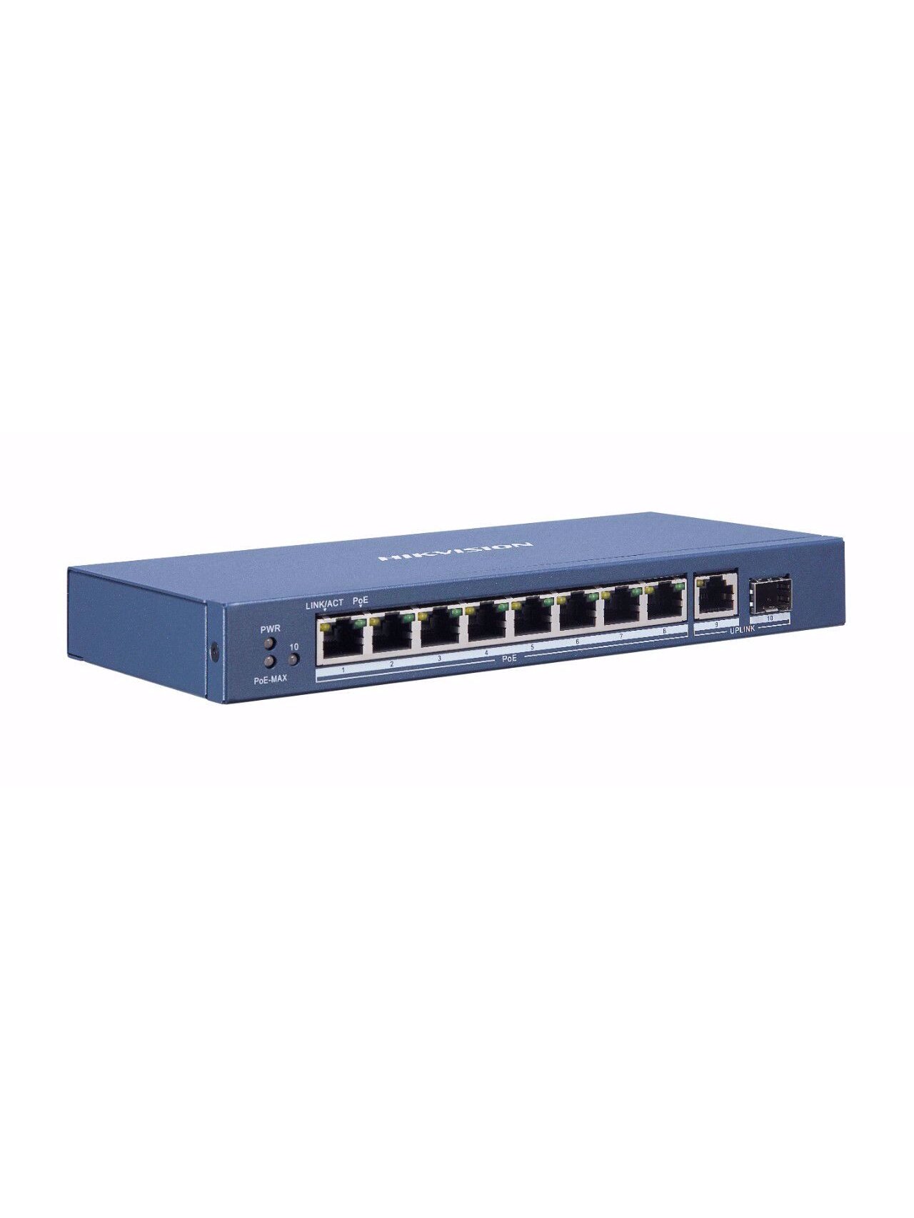 Hikvision 10 prievadų 8 PoE prievadų komutatorius DS-3E0510P-E Hikvision 10 prievadų 8 PoE prievadų komutatorius DS-3E0510P-E