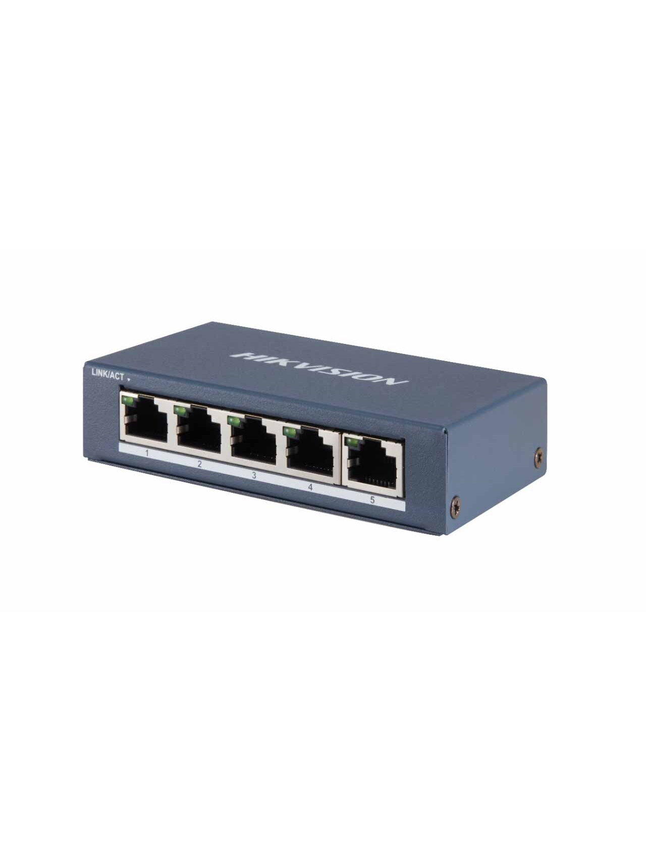 Hikvision 5 prievadų 4 PoE prievadų komutatorius DS-3E0505P-E Hikvision 5 prievadų 4 PoE prievadų komutatorius DS-3E0505P-E