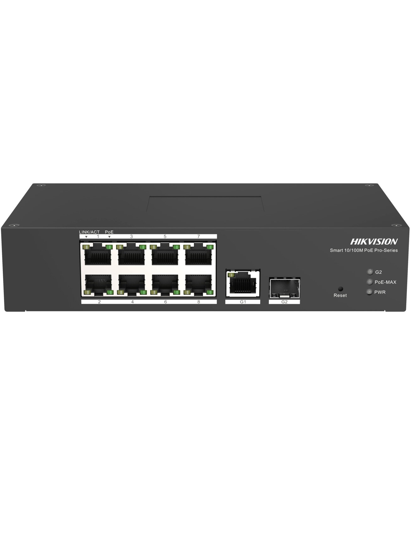Hikvision 10 prievadų 8 PoE prievadų komutatorius DS-3T1310P-SI/HS Hikvision 10 prievadų 8 PoE prievadų komutatorius DS-3T1310P-SI/HS