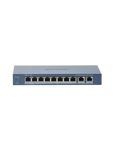 Hikvision 10 prievadų 8 PoE prievadų komutatorius DS-3E0310HP-E(C)