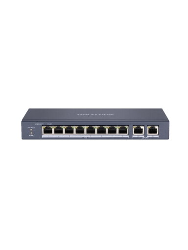 Hikvision 10 prievadų 8 PoE prievadų komutatorius DS-3E0310P-E/M