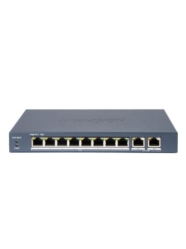 Hikvision 10 prievadų 8 PoE prievadų komutatorius DS-3E0310P-E/M(B)