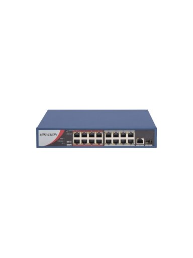 Hikvision 18 prievadų 16 PoE prievadų komutatorius DS-3E0318P-E/M(B)