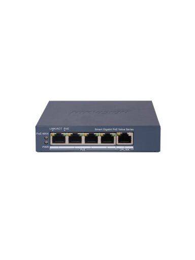 Hikvision 5 prievadų komutatorius DS-3E1505P-EI/M