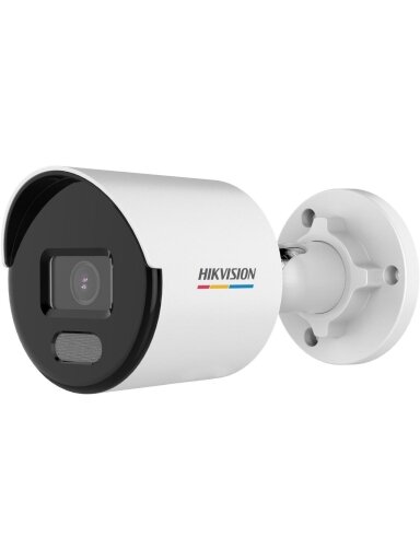 Hikvision bullet DS-2CD1047G0-L(C) F2.8 (balta, 4 MP, 30 m. LED, ColorVu Lite)