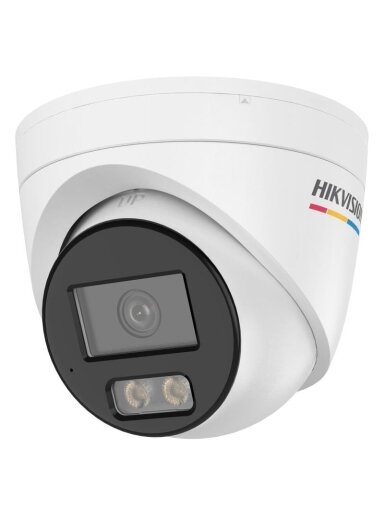Hikvision dome DS-2CD1347G3H-LIU F2.8 (balta, 4 MP, ColorVu, 30 m. IR, 30 m. LED, Hybrid light, PoE)