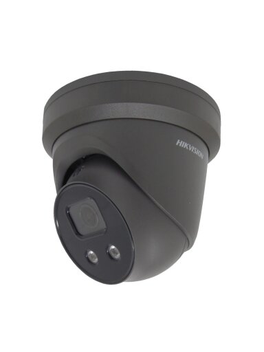Hikvision dome DS-2CD2346G2-IU F2.8  (juoda, 4 MP, 30 m. IR; AcuSense)