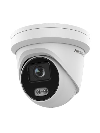Hikvision dome DS-2CD2347G2H-LIUeF F4 (balta, 4 MP, 30 m. IR; 30 m. LED, Hybrid Light)