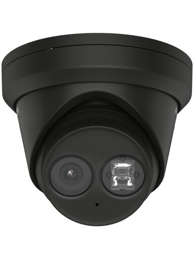 Hikvision dome DS-2CD2383G2-IU F2.8 (juoda, 8 MP, 30 m. IR, AcuSense)