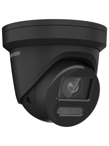 Hikvision dome DS-2CD2387G2-LSU/SL(C) F2.8 (juoda, 8 MP, 30 m. LED, ColorVu)