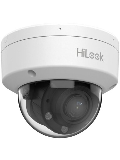 HiLook dome IPC-D640HA-LZU F2.8-12 (balta, 4 MP, 30 m. IR, 30 m. LED, Hybrid Light)