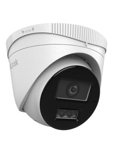 HiLook dome IPC-T240HA-LU F2.8 (balta, 4 MP, 30 m. IR, 30 m. LED, Hybrid Light)