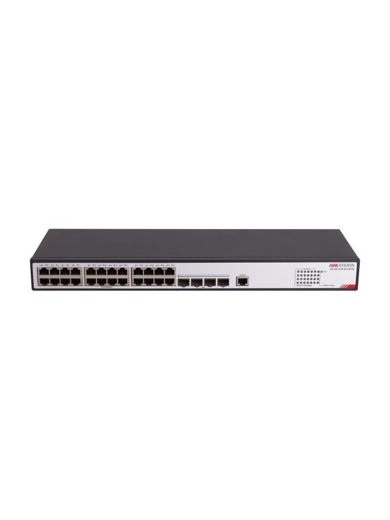 Hikvision 28 prievadų prievadų komutatorius DS-3E2728-HI-24T4X Hikvision 28 prievadų prievadų komutatorius DS-3E2728-HI-24T4X