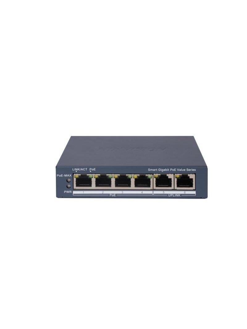 Hikvision 6 prievadų komutatorius DS-3E1506P-EI/M (valdomas) Hikvision 6 prievadų komutatorius DS-3E1506P-EI/M (valdomas)