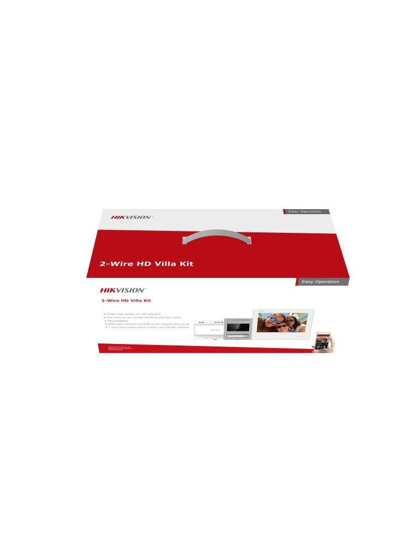 Hikvision analoginės telefonspynės 2 laidų komplektas DS-KIS704EY Hikvision analoginės telefonspynės 2 laidų komplektas DS-KIS704EY