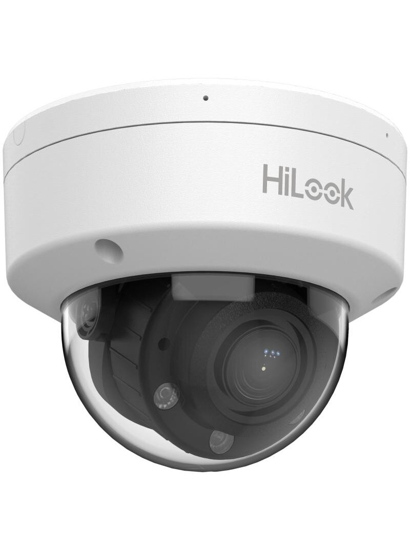 HiLook dome IPC-D640HA-LZU F2.8-12 (balta, 4 MP, 30 m. IR, 30 m. LED, Hybrid Light)
