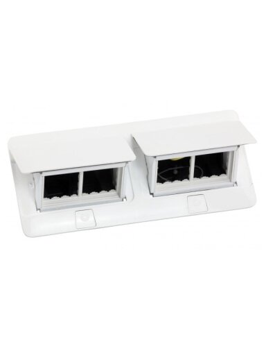 Įleidžiama modulinė dėžutė 2x4 mod. Legrand 654004 (metalinė, balta)