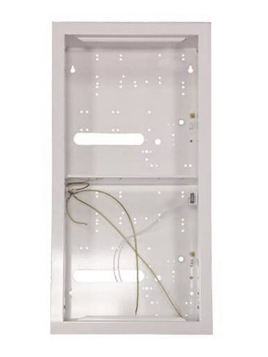 Įleidžiamas metalinis korpusas, didelis, baltas, su nuimamu rėmeliu 550x280x80mm